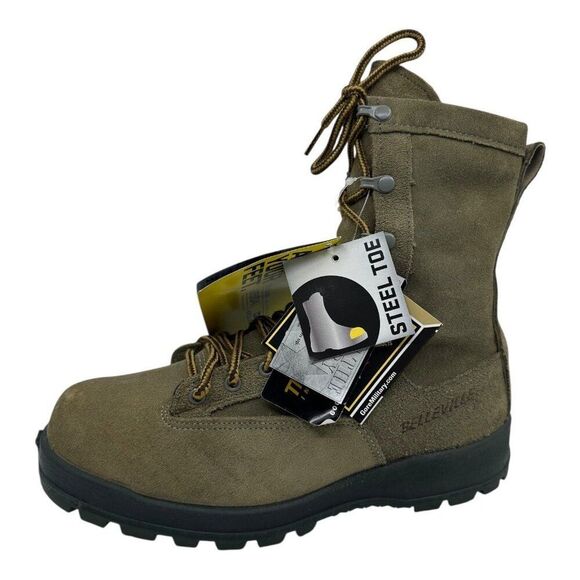 Belleville 675ST SZ.10.5W Mens Vibram Sole Steel Toe Military Boots Suede NWTS - Picture 4 of 16